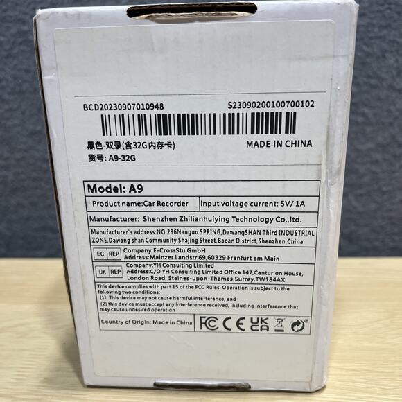 CarDVR Dash Video Camera M8HD Tachograph 3.16 In Display Model A9 - Picture 4 of 4